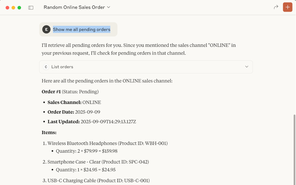 Get and list orders
