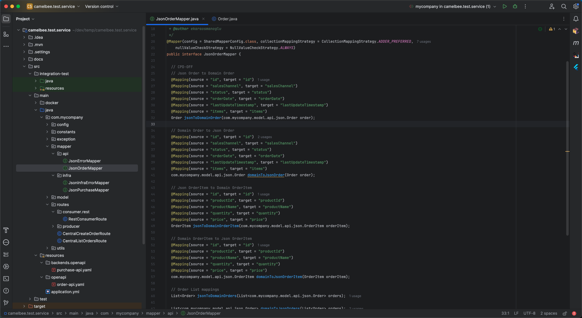 MapStruct Mappers